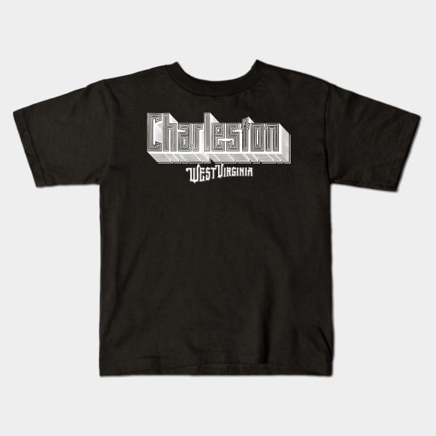 Vintage Charleston, WV Kids T-Shirt by DonDota